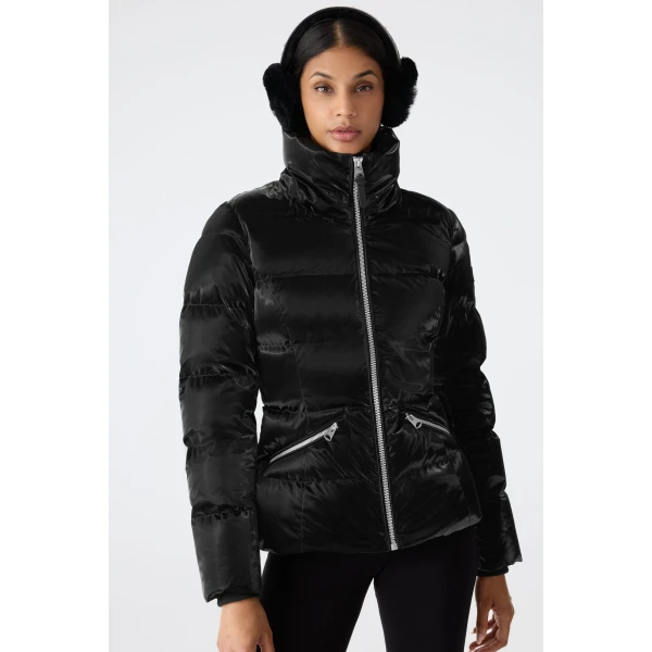 Mackage Madalyn-GLO High-Gloss Down Jacket in Black