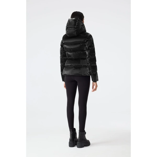 Mackage Madalyn-GLO High-Gloss Down Jacket in Black
