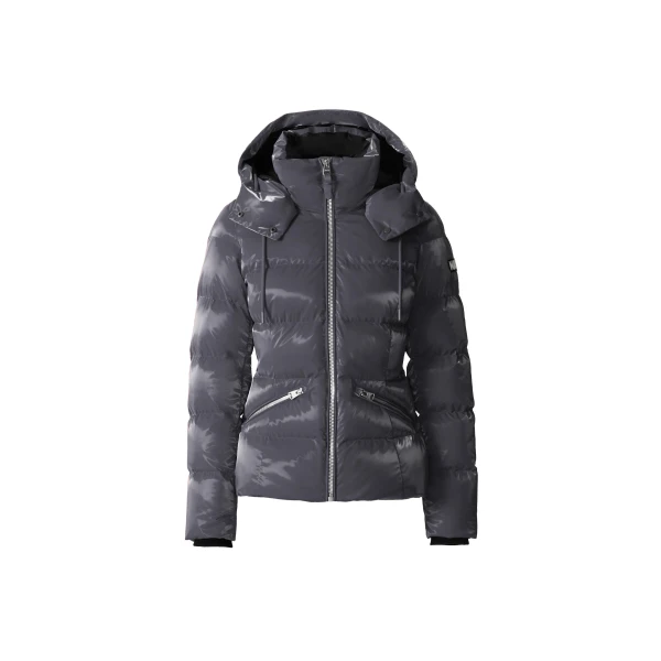 Mackage Madalyn-GLO High-Gloss Down Jacket in Carbon