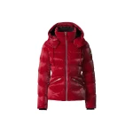 Mackage Madalyn-GLO High-Gloss Down Jacket in Dark Red