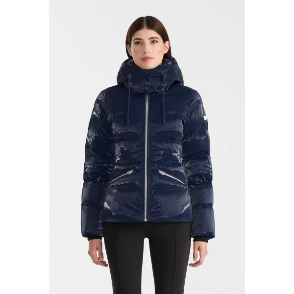 Mackage Madalyn-GLO High-Gloss Down Jacket in Marine Blue