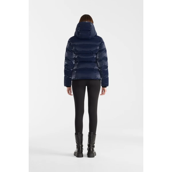 Mackage Madalyn-GLO High-Gloss Down Jacket in Marine Blue