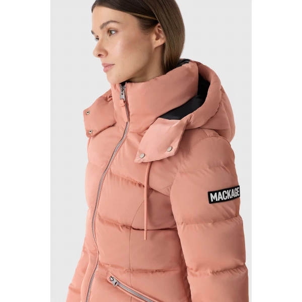 Mackage Madalyn-GLO High-Gloss Down Jacket in Muted Clay