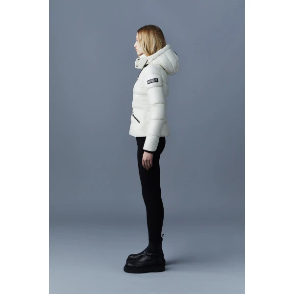 Mackage Madalyn Lustrous Down Jacket in Cream