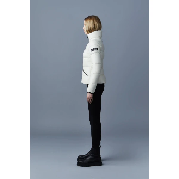 Mackage Madalyn Lustrous Down Jacket in Cream