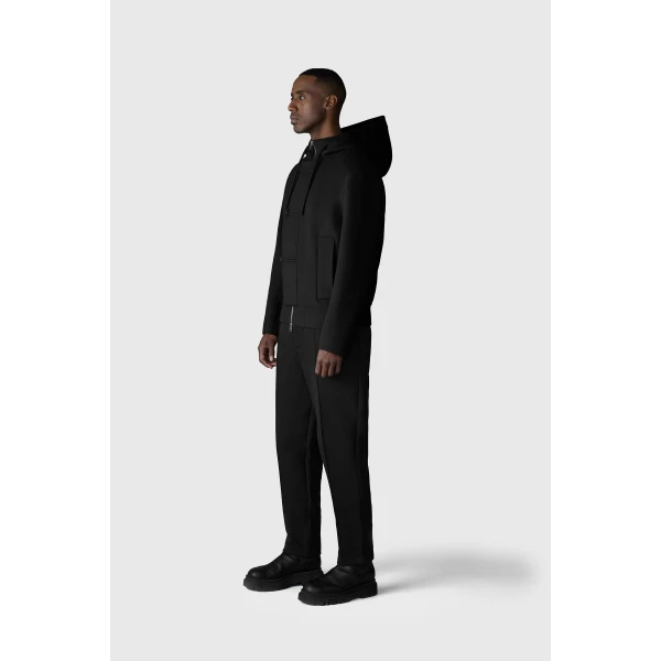Mackage Malik Double-Face Wool Hooded Jacket in Black