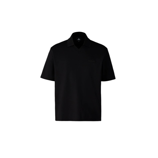 Mackage Marco Organic Cotton Polo in Black