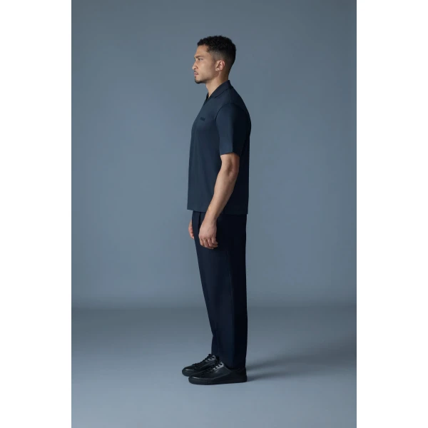 Mackage Marco Organic Cotton Polo in Navy