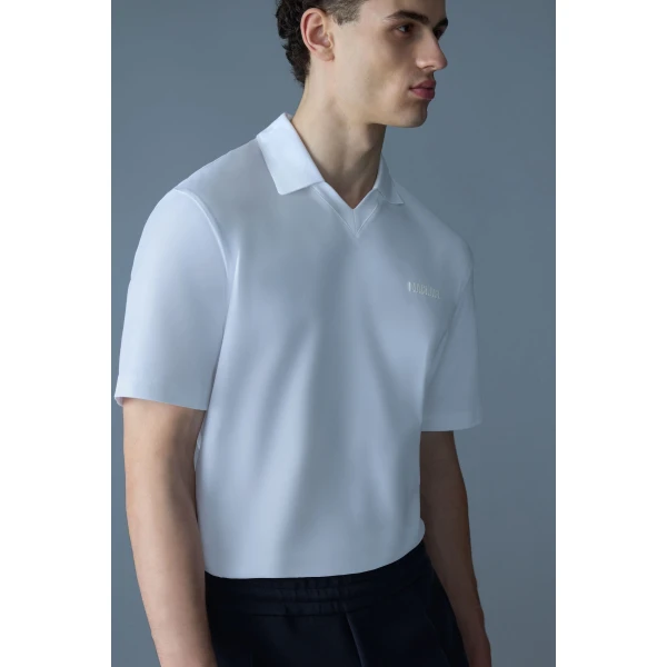Mackage Marco Organic Cotton Polo in White