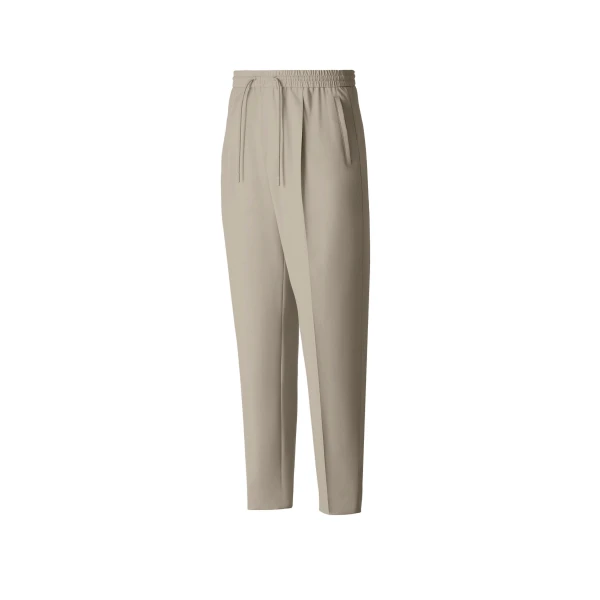 Martin-Z Pleated Wool Pants in Taupe