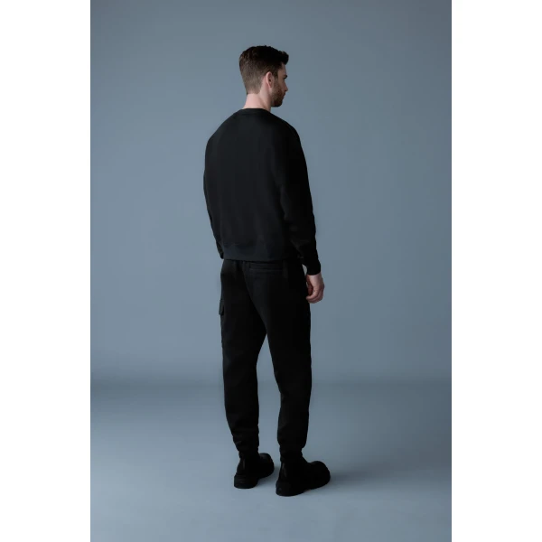 Mackage Marvin-R Double Face Jersey Cargo Sweatpants in Black