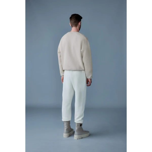 Mackage Marvin-R Double Face Jersey Cargo Sweatpants in Cream