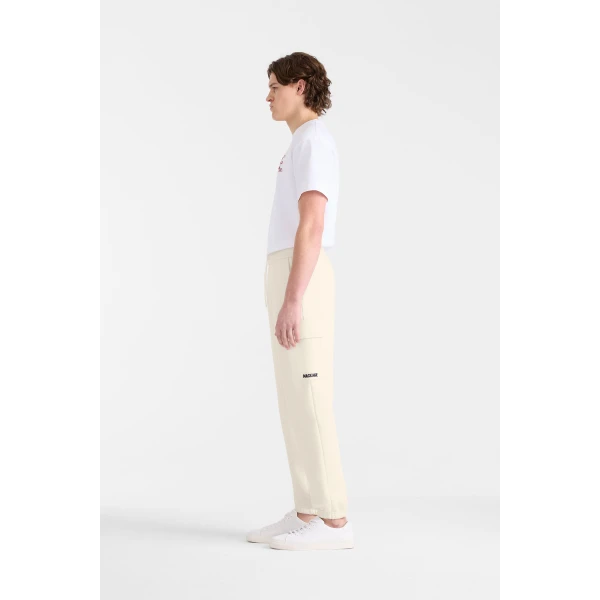 Mackage Marvin-R Double Face Jersey Cargo Sweatpants in Cream-Navy