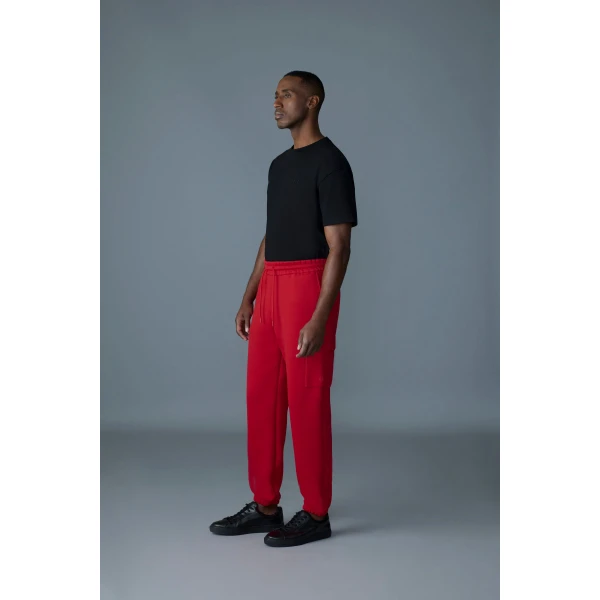 Mackage Marvin-R Double Face Jersey Cargo Sweatpants in Lava