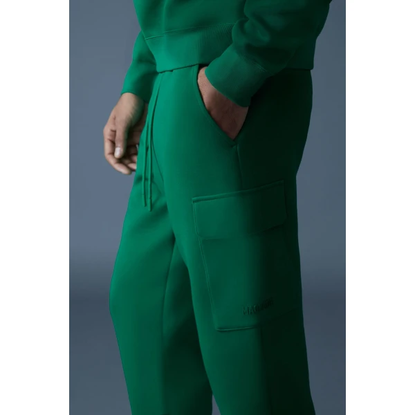 Mackage Marvin-R Double Face Jersey Cargo Sweatpants in Leaf Green