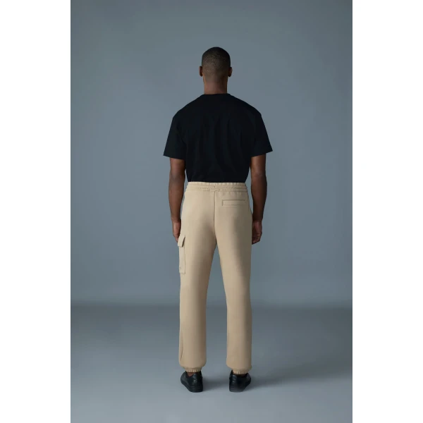 Mackage Marvin-R Double Face Jersey Cargo Sweatpants in Light Camel