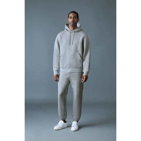 Mackage Marvin-R Double Face Jersey Cargo Sweatpants in Light Grey Mix