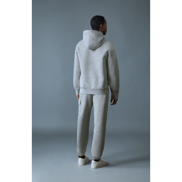 Mackage Marvin-R Double Face Jersey Cargo Sweatpants in Light Grey Mix