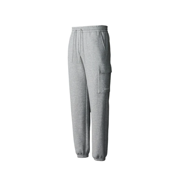 Marvin-R Double Face Jersey Cargo Sweatpants in Light Grey Mix