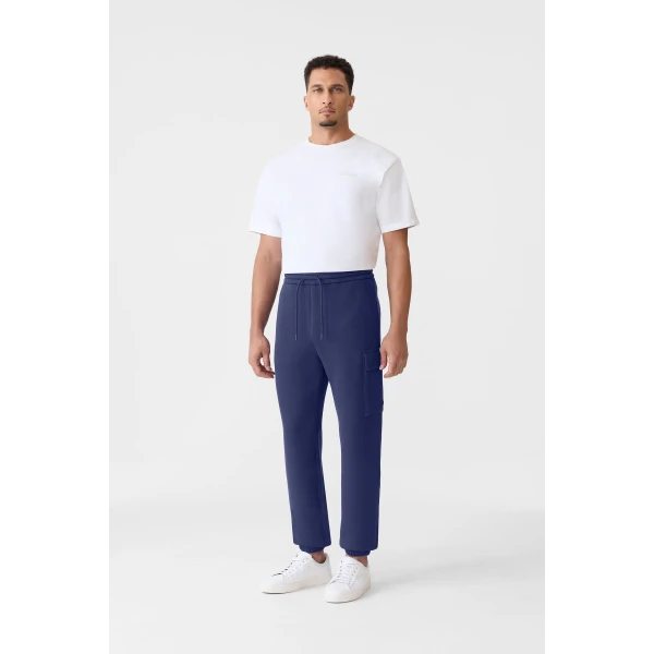 Mackage Marvin-R Double Face Jersey Cargo Sweatpants in Mineral Blue