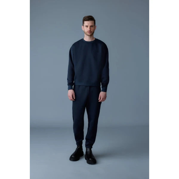 Mackage Marvin-R Double Face Jersey Cargo Sweatpants in Navy