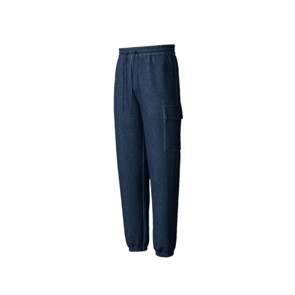 Mackage Marvin-R Double Face Jersey Cargo Sweatpants in Navy Melange