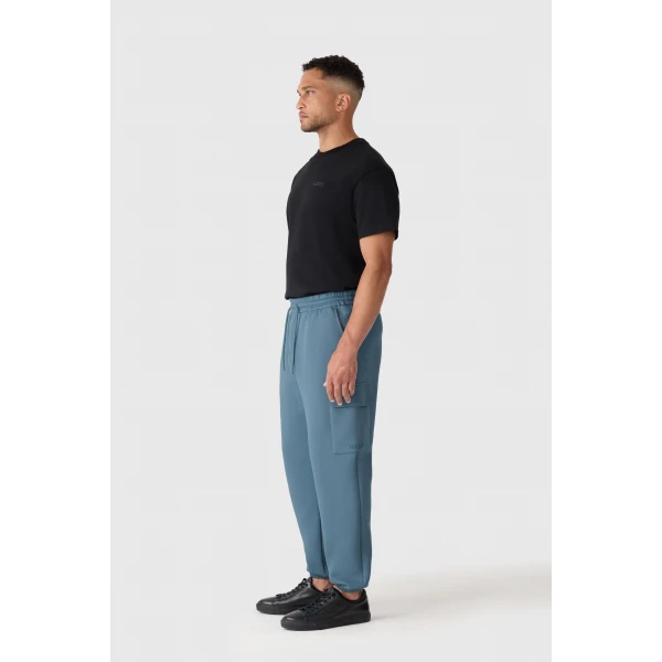 Mackage Marvin-R Double Face Jersey Cargo Sweatpants in Provincial Blue