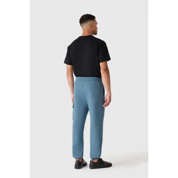 Mackage Marvin-R Double Face Jersey Cargo Sweatpants in Provincial Blue
