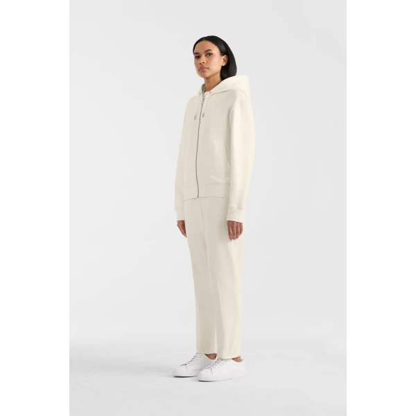 matea-k brushed knit zip hoodie cream