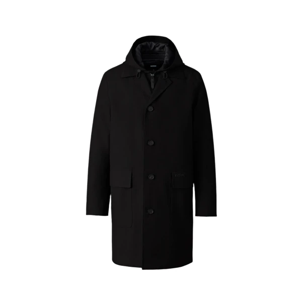 Mathias 3-In-1 Balmacaan Coat in Black