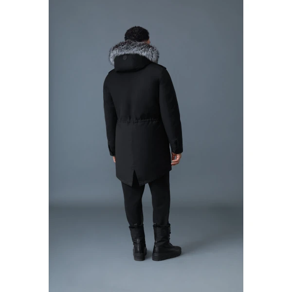 Mackage Moritz-X Fur-Lined Twill Parka in Black