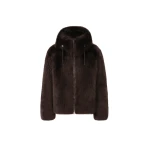Mackage Moses Hooded Shearling Jacket in Coffee