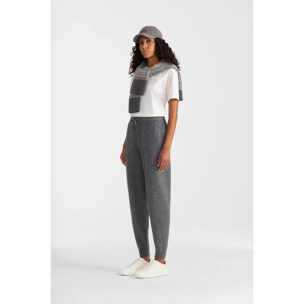nathaly-z wool cashmere knit sweatpants carbon mix