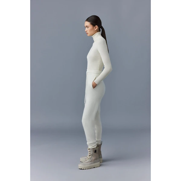 nathaly-z wool cashmere knit sweatpants cream