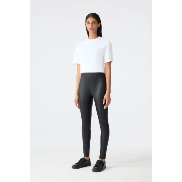 Mackage Navi-Z Fitted Lamb Leather Legging in Black