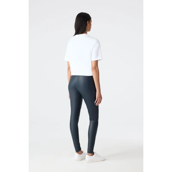 Mackage Navi-Z Fitted Lamb Leather Legging in Navy