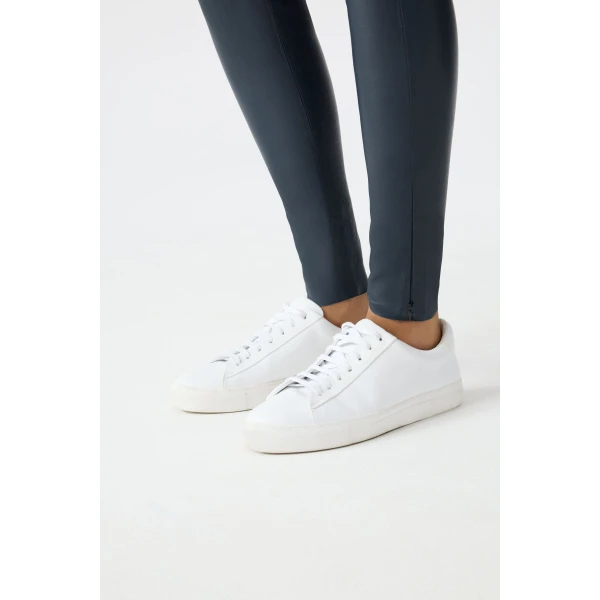 Mackage Navi-Z Fitted Lamb Leather Legging in Navy
