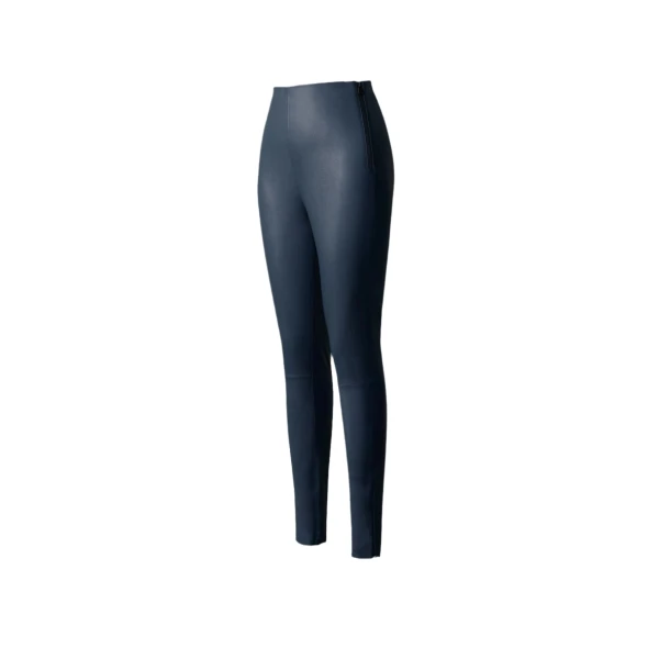 Mackage Navi-Z Fitted Lamb Leather Legging in Navy