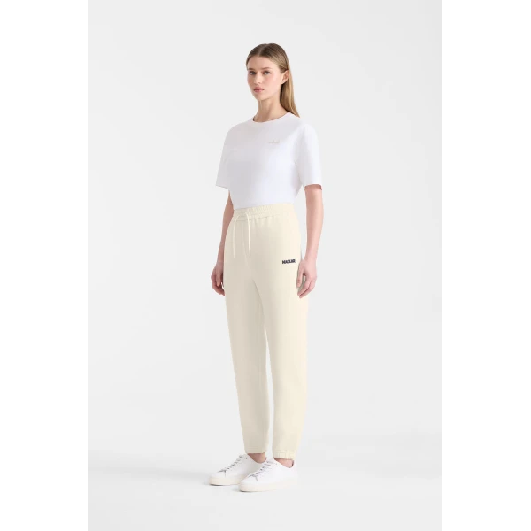 Mackage Nev-R Double-Face Jersey Sweatpants in Cream-Navy