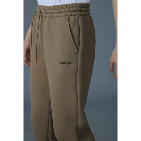 Mackage Nev-R Double-Face Jersey Sweatpants in Light Camel