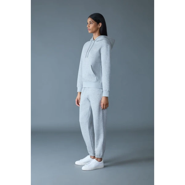 Mackage Nev-R Double-Face Jersey Sweatpants in Light Grey Mix