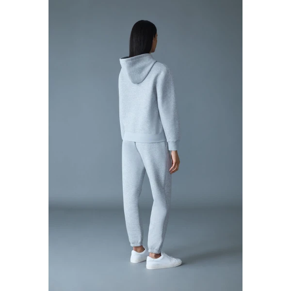 Mackage Nev-R Double-Face Jersey Sweatpants in Light Grey Mix