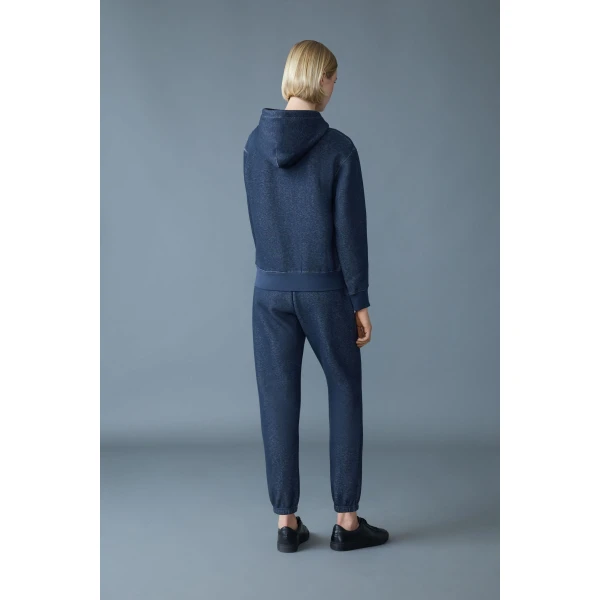 Mackage Nev-R Double-Face Jersey Sweatpants in Navy Melange