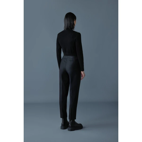 nidya-z straight pleated pants black