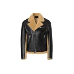 Mackage Nixon Shearling Jacket in Black-Toffee