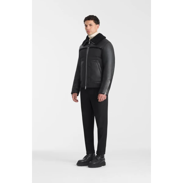 Mackage Ovi Mixed Media Jacket in Black-Black
