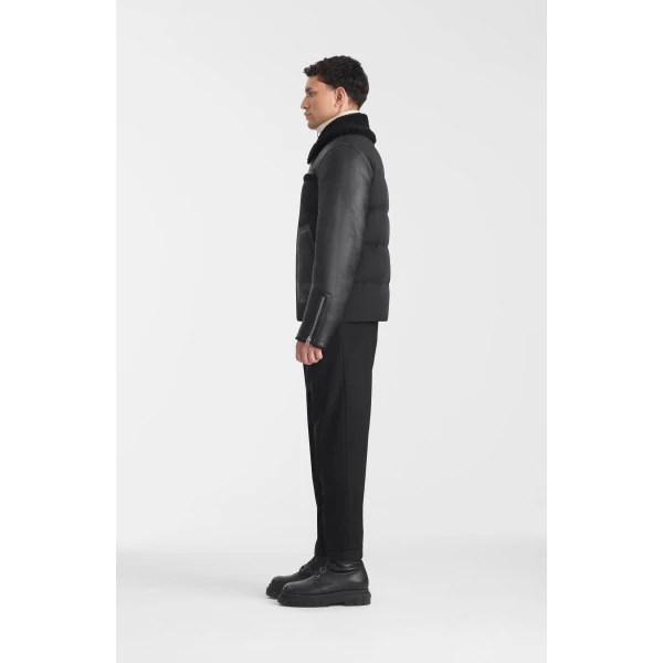Mackage Ovi Mixed Media Jacket in Black-Black