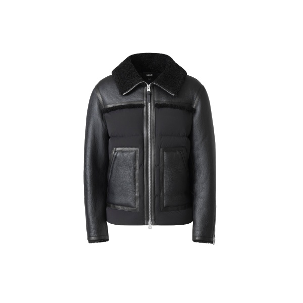 Mackage Ovi Mixed Media Jacket in Black-Black