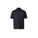 Mackage Pablo-CR Flat Knit Rib Collar Polo in Navy-White Mackage Pablo-CR Flat Knit Rib Collar Polo in Navy-White