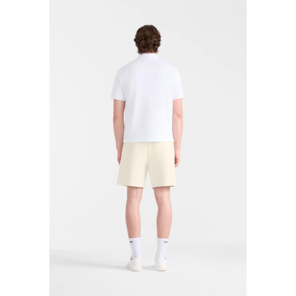 Mackage Pablo-CR Flat Knit Rib Collar Polo in White-Navy